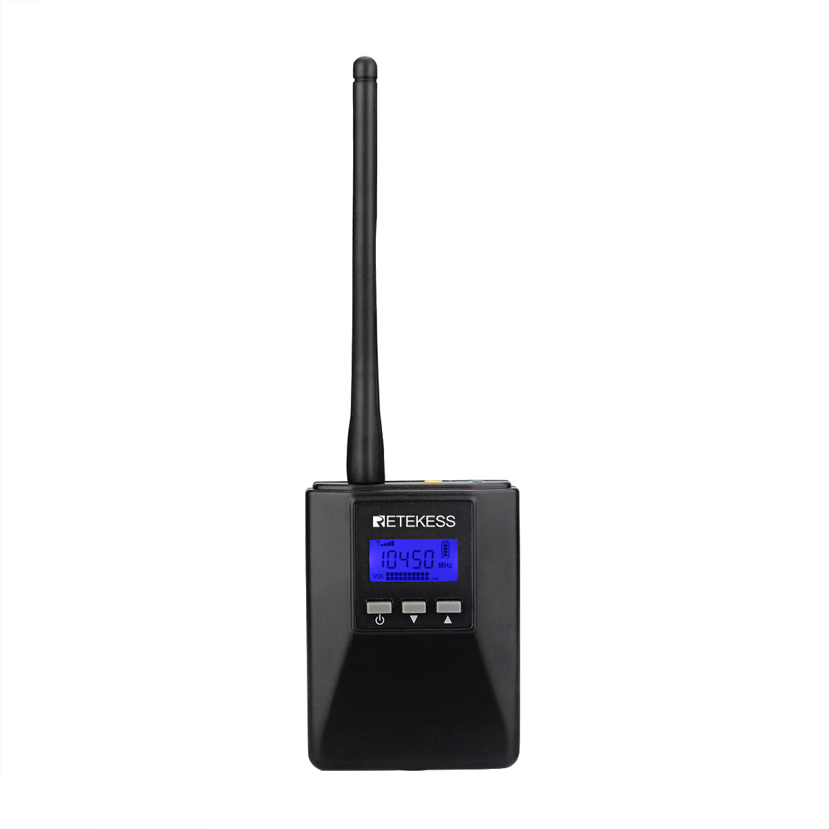 Retekess TR506 Portable Transmitter Mini Low Power Transmitter Support Microphone and Audio Input for Tour Guide Church Interpretation
