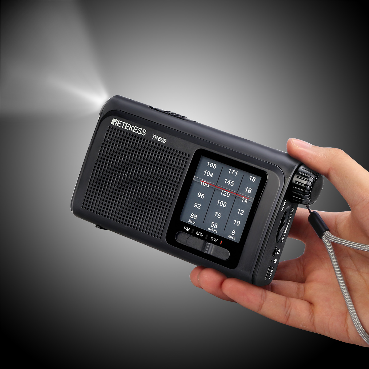 Retekess TR605 FM/AM/SW Radio Portable Radio de Poche Traditionnelle