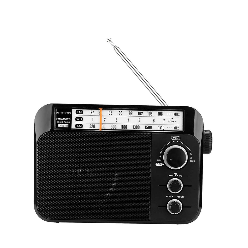 Retekess Radio de onda corta TR111, radio de bolsillo con Bluetooth, AM FM  SW VHF WB Radio con control de aplicación, TF, grabación, reloj, alarma