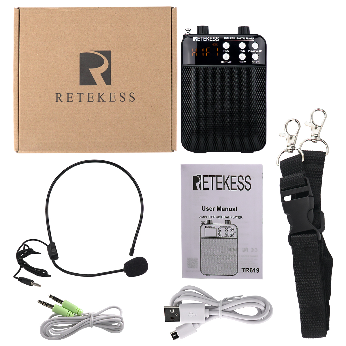 Retekess PR16R Amplificateur de Voix avec Microphone