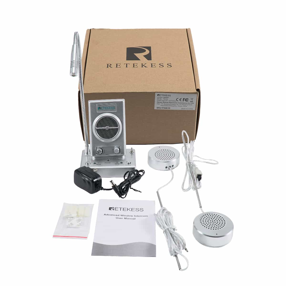 Retekess TW102 Interphone Microphone Tout Métal Système d