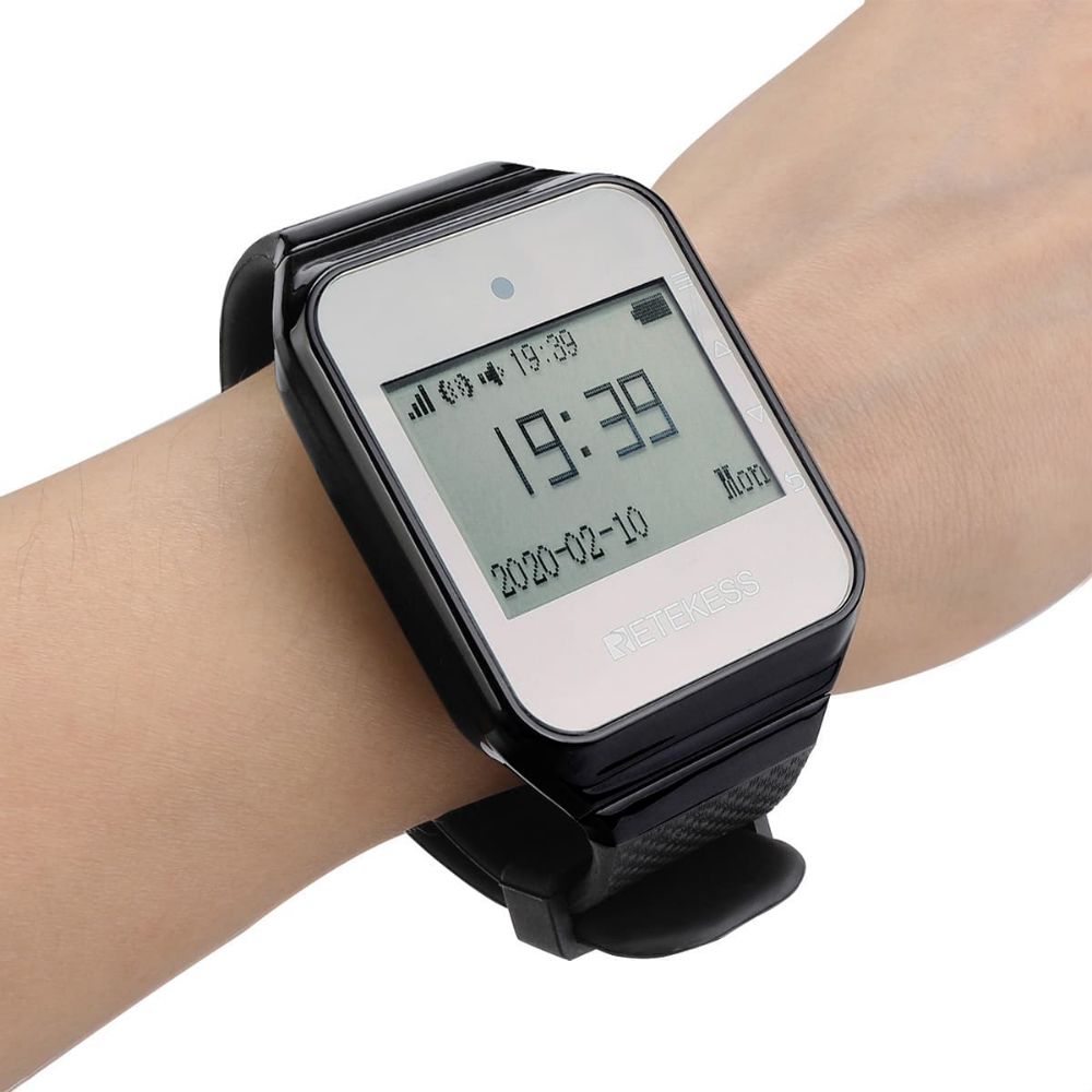 Wrist Watch Receiver for Wireless Calling System Retekess Wrist Watch Receiver for Wireless Calling System Retekess