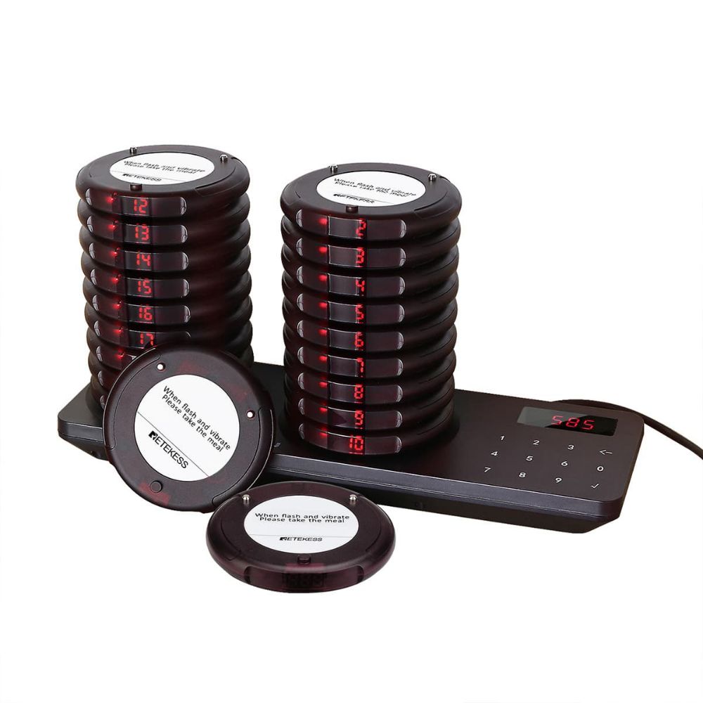 TD163 Wireless Paging System 20 Coaster Pagers