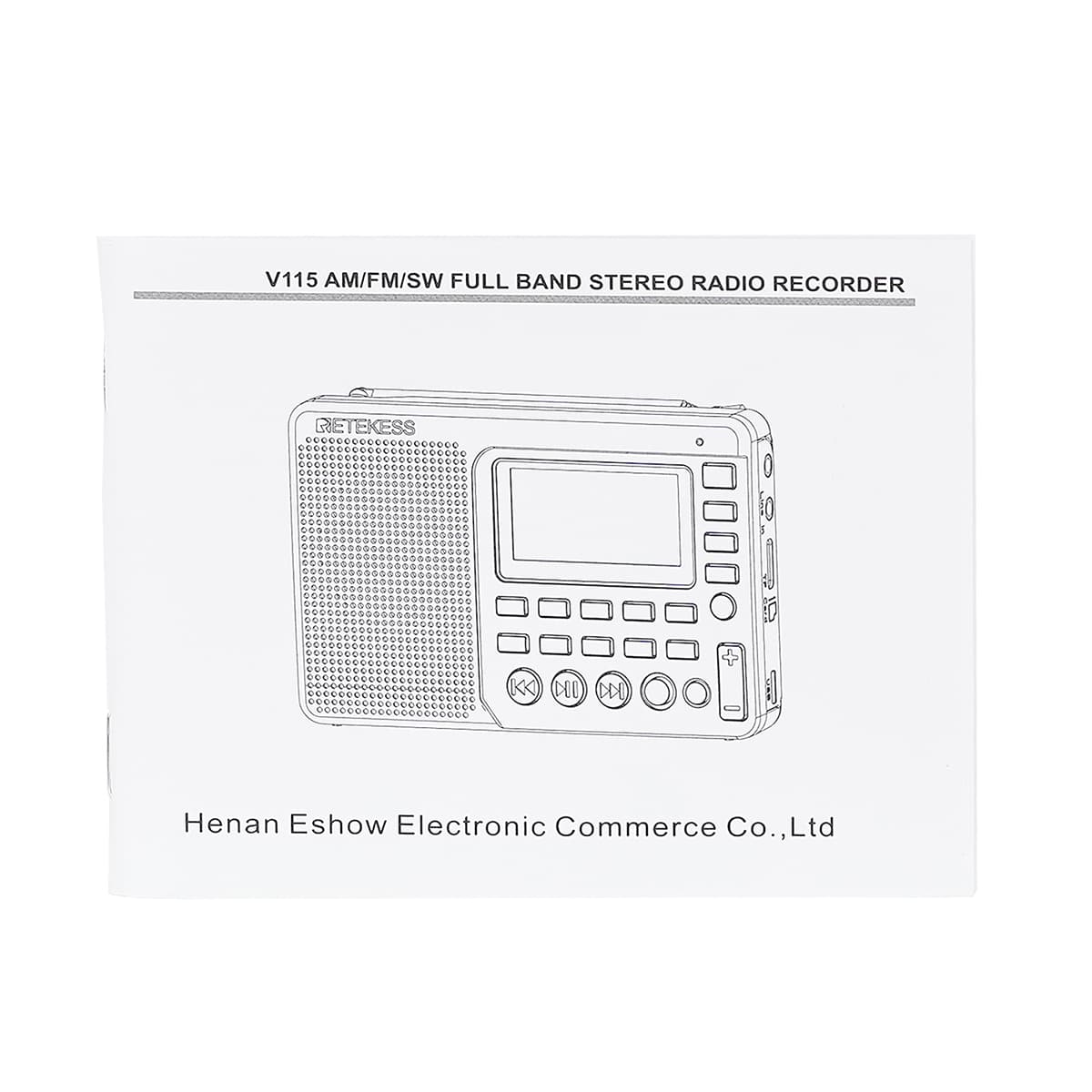 Retekess V115 Portable AM FM Radio with Shortwave MP3 Player