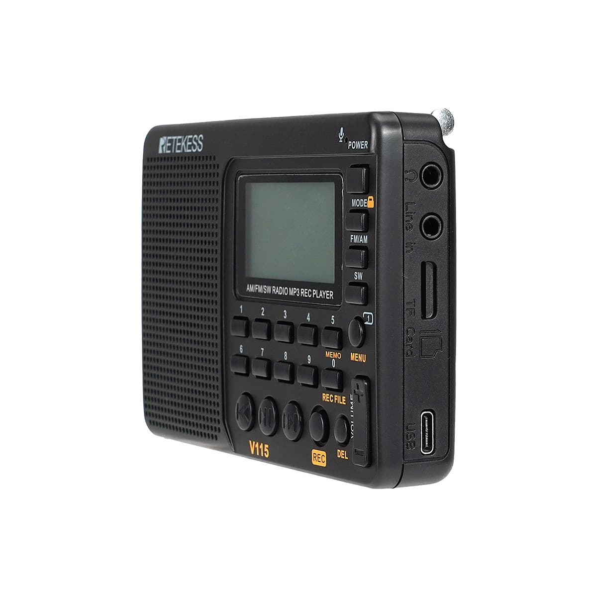Redondear a la baja excusa Increíble Retekess V115 Portable AM FM Radio with Shortwave MP3 Player