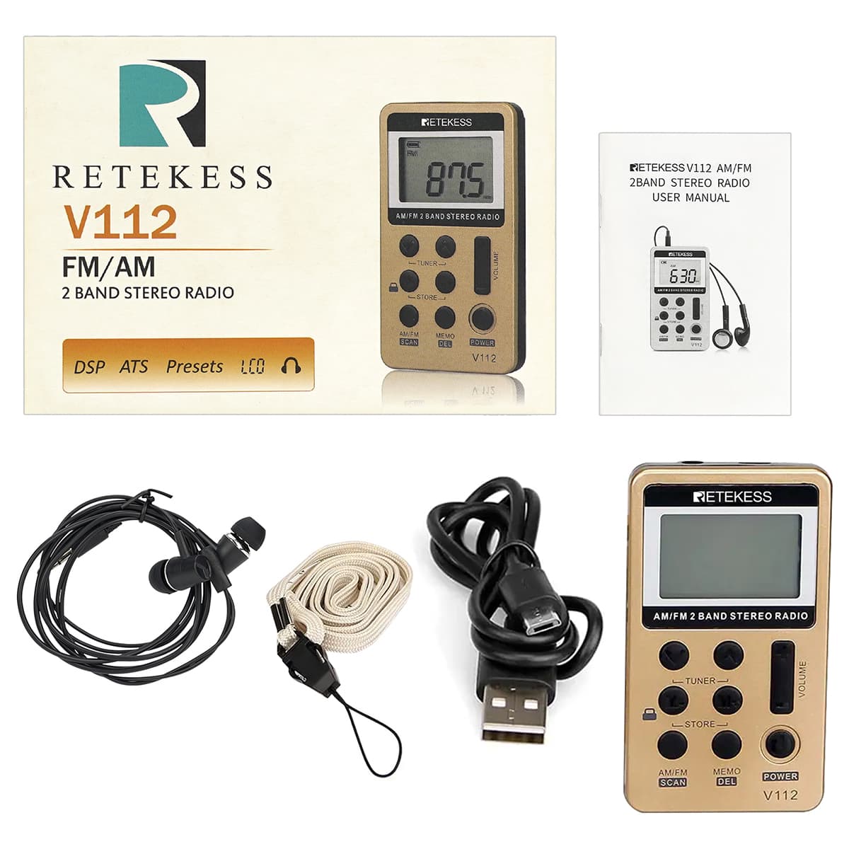 Retekess FT11 Portable FM Transmitter Support TF Card