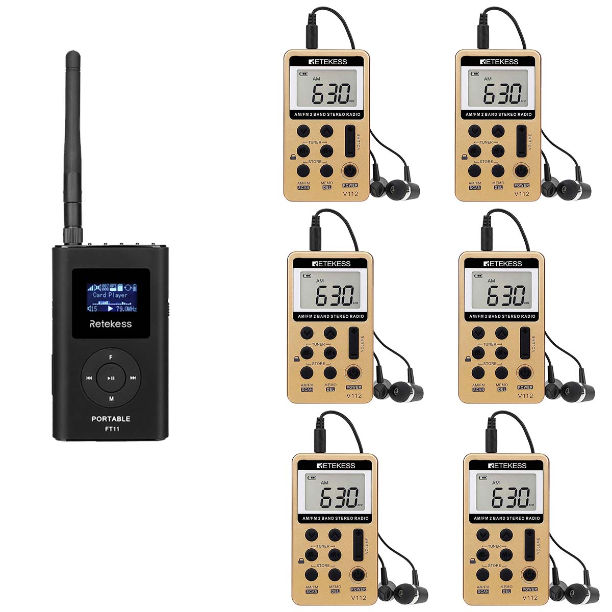 Radio portátil am/fm recargable usb/sd negro Sankey