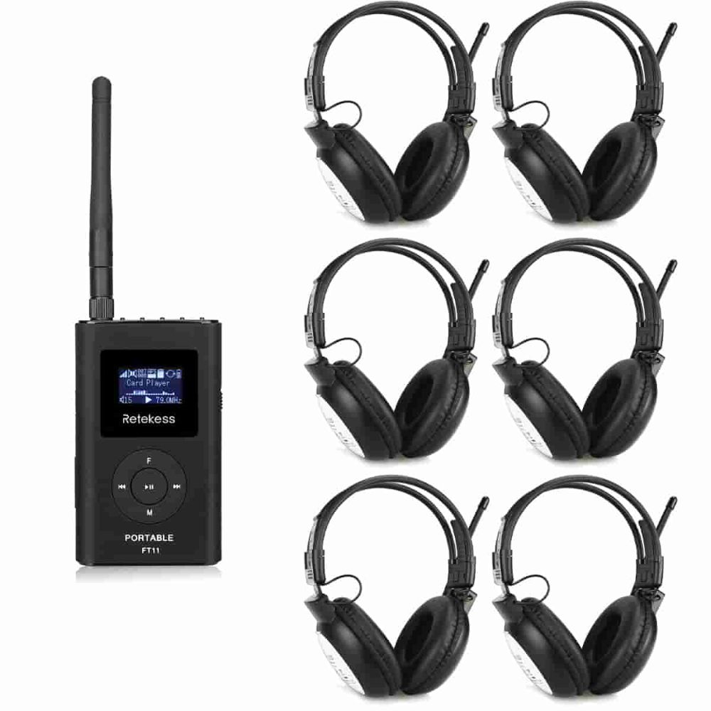 Retekess FT11 FM Tour Guide System Translation Support MP3 AUX Input