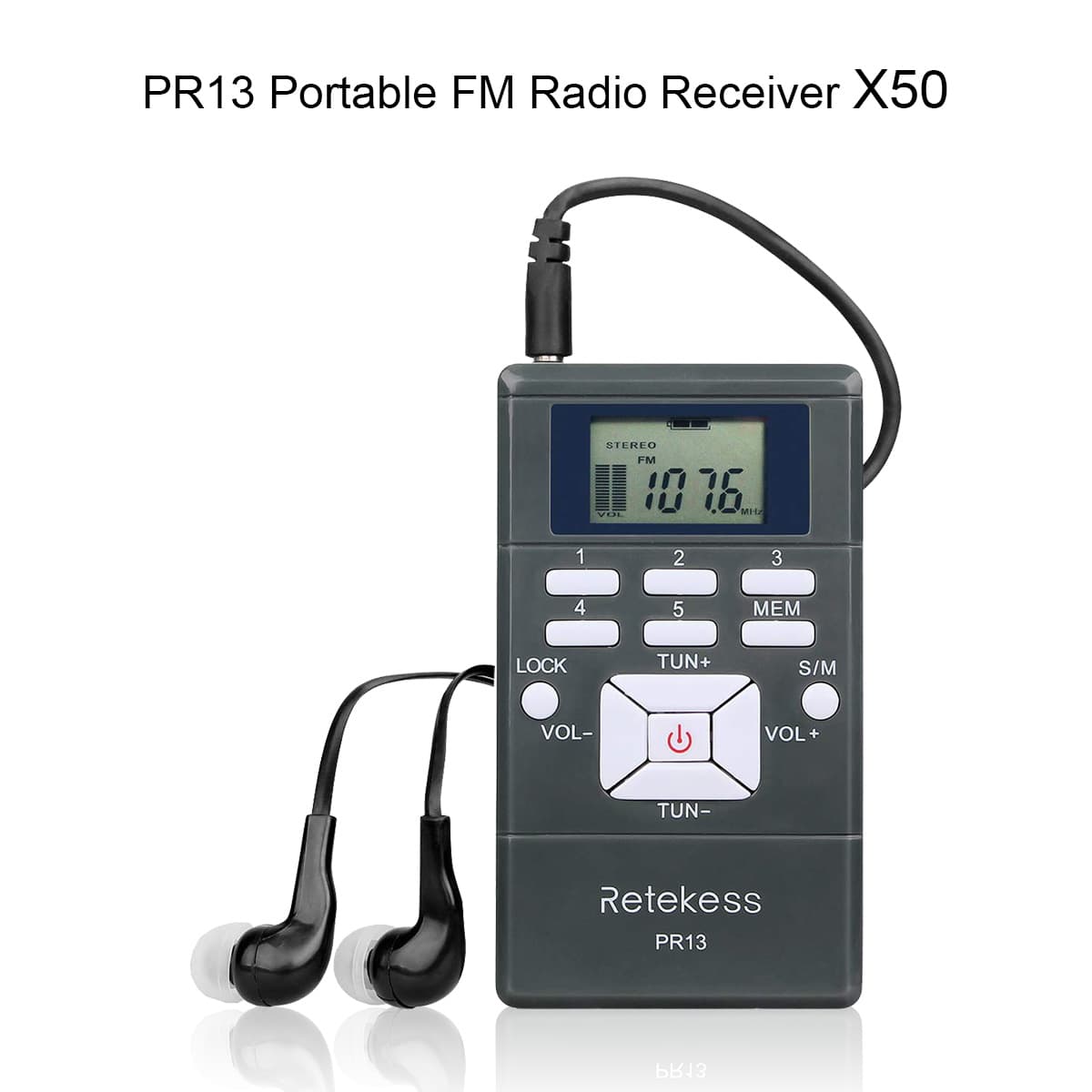 Retekess PR12 Digital Radio, Pocket Radio AM FM, Paraguay