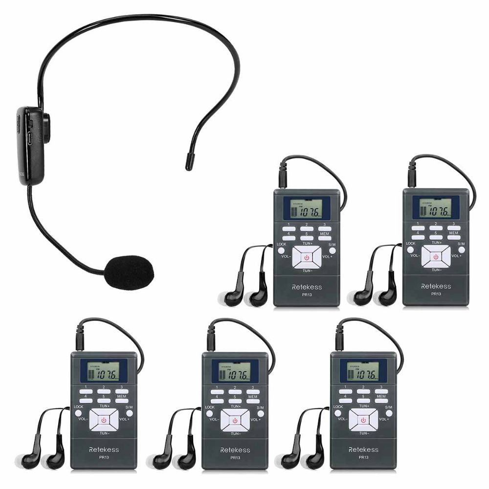 Retekess TR503 FM Tour Guide System Wireless Microphone Translation