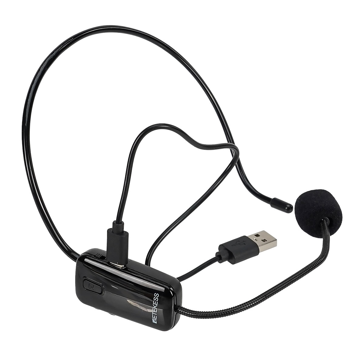 Retekess TR503 Auriculares inalámbricos con micrófono FM, manos libres con  batería recargable para amplificador de voz, iglesia, guía turístico