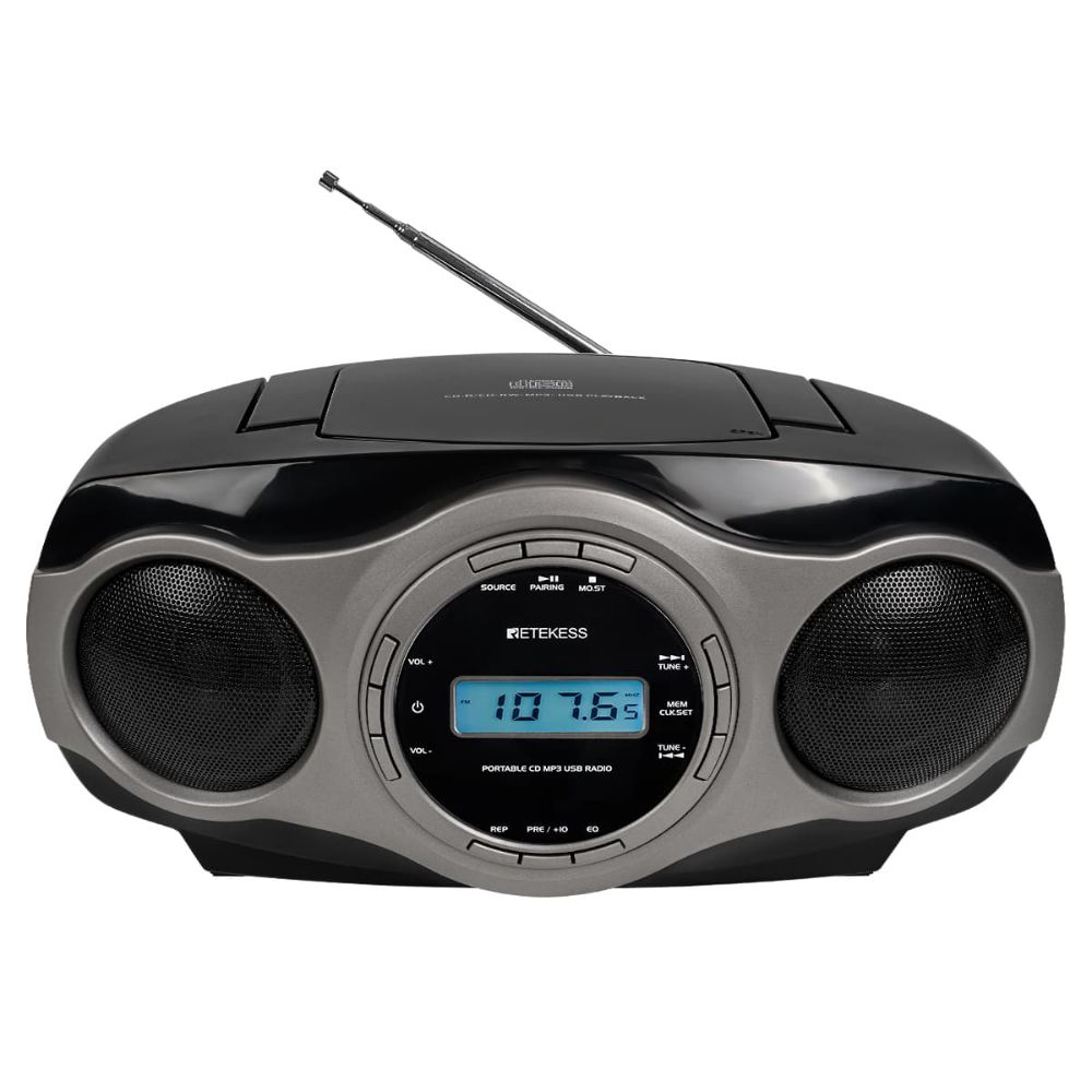 Red AM FM Radio Portable Radio with Alarm Clock and Sleep Timer Digital Tuning Stereo Radio with 3.5mm Headphone Jack for Walking Jogging Gym Camping 