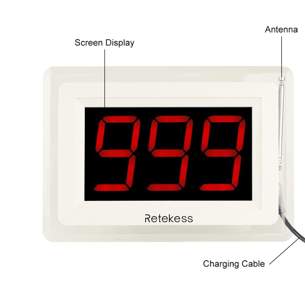 T114 Wireless Queue Calling System Display Receiver Host for Restaurant Clinic