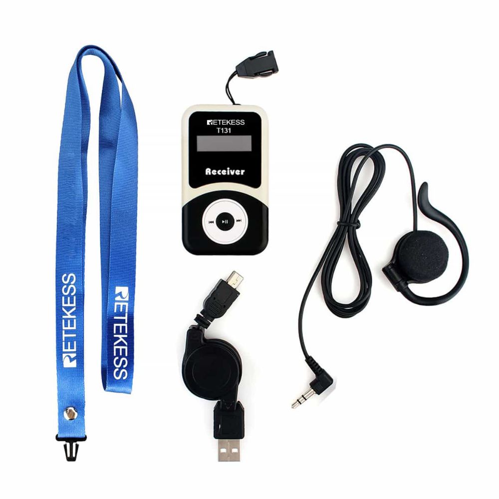 Retekess T131 Tour Guide Receiver for T130 Crystal Sound Simultaneous Interpretation Equipment