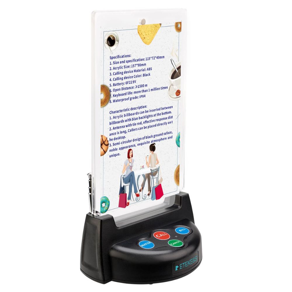 Retekess TD006 Table Call Button for Restaurant Paging System