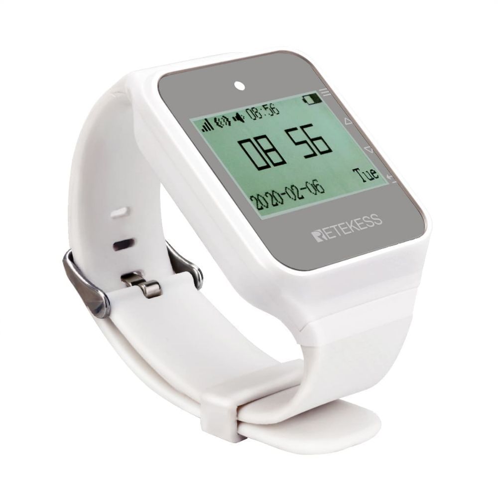 Retekess TD108 Wireless Smartwatch Receiver with TD009 Waterproof Call Button
