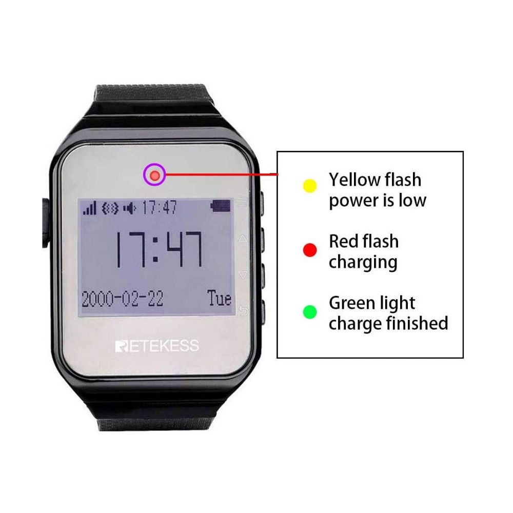 Retekess TD108 Wireless Watch Receiver English/ Portuguese / Russian Version