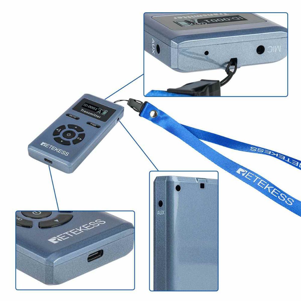 TT106S Earhook Receiver Wireless Tour Guide System Latest Upgrade of TT106