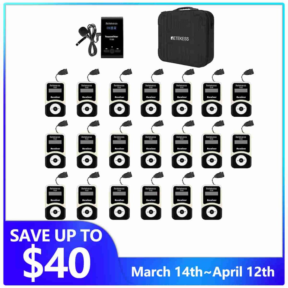 60-Port Carry Case for Poprlar T130 T131 Tour Guide System