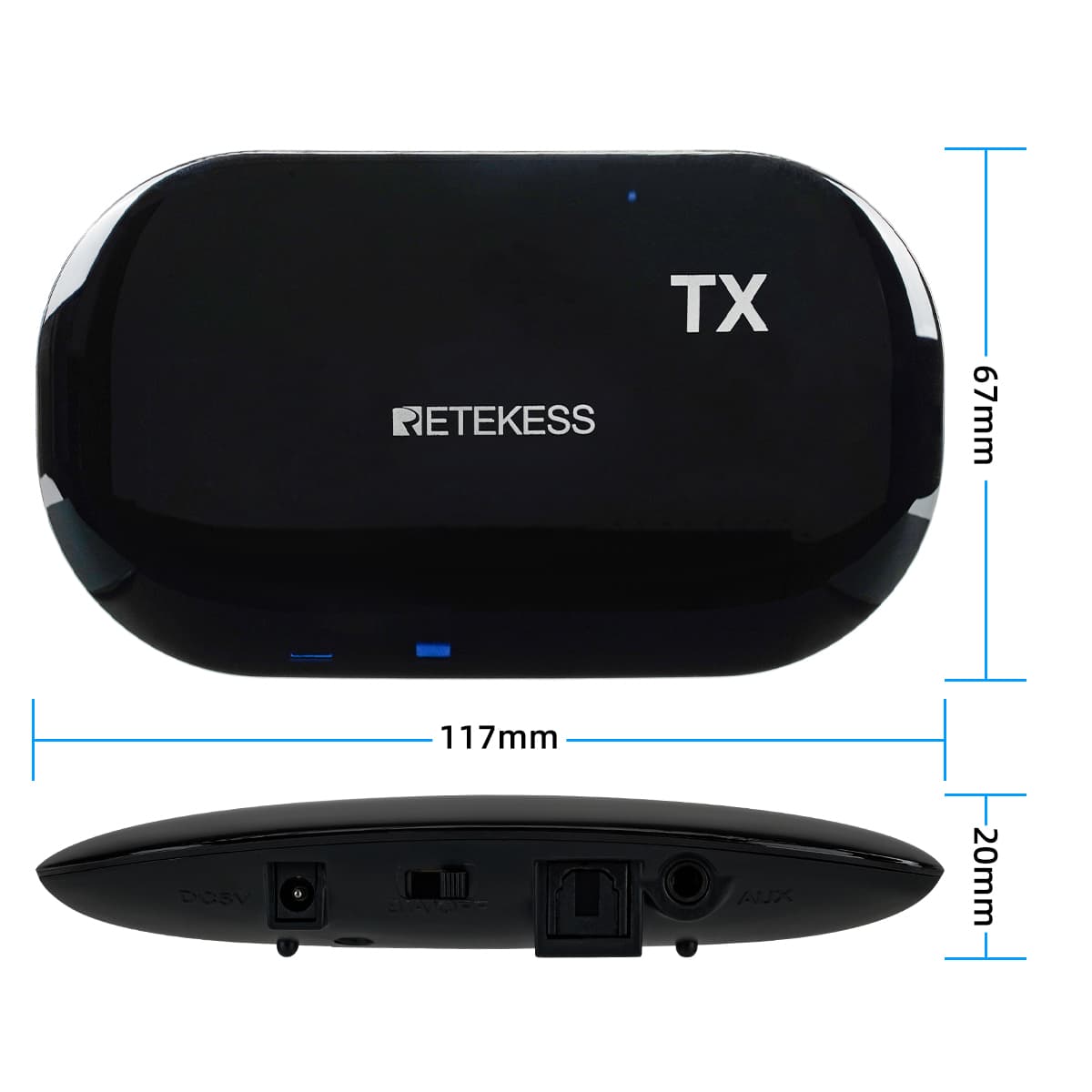 Retekess TA006 Auriculares Cascos Inalámbricos TV con Base Carga del  Transmisor, con Pantalla, Alcance de 30 m, Auriculares Estéreo de 3,5 mm,  Entrada RCA, Cable Coaxial, Cable de Audio : : Electrónica