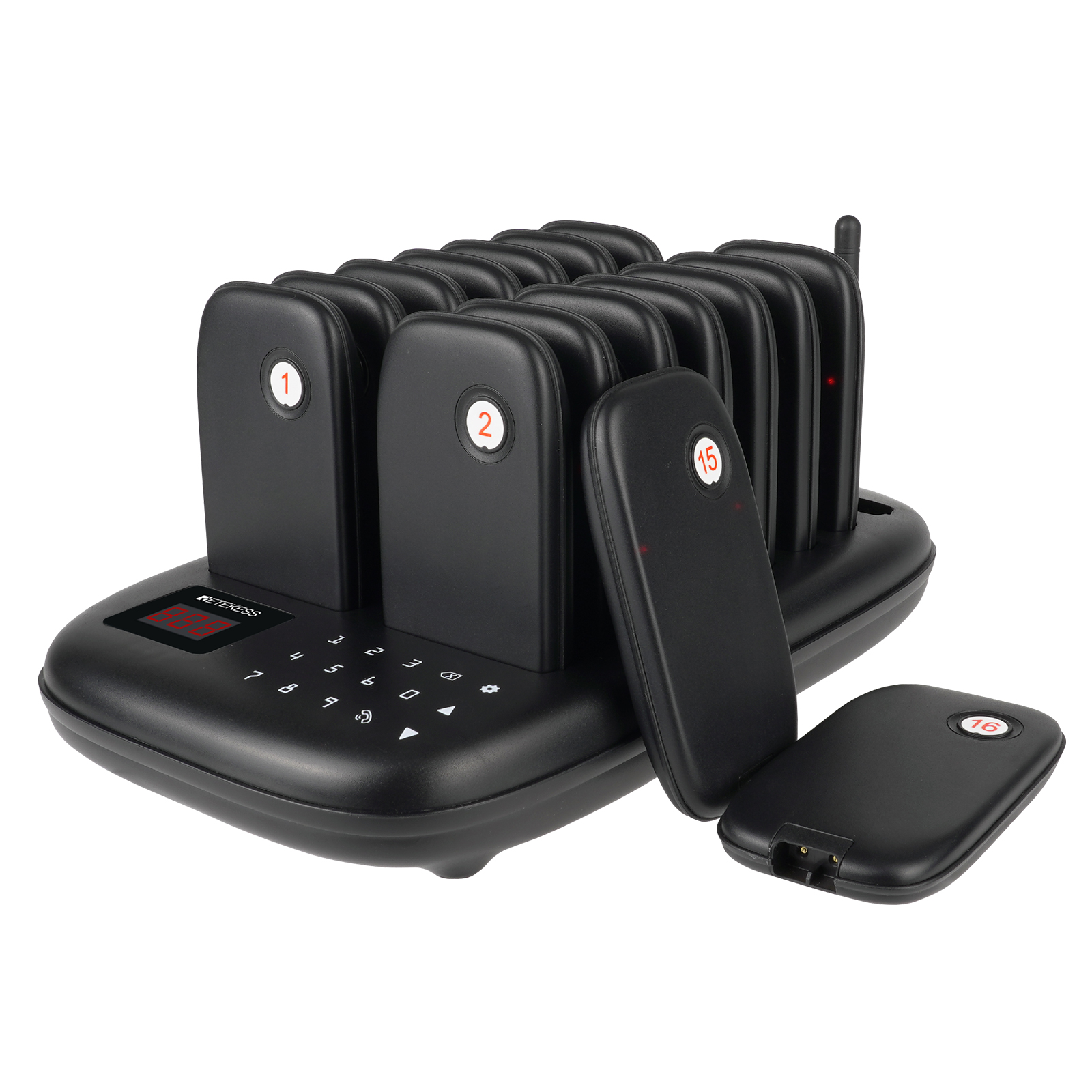 Retekess Restaurant Paging System 4*Keypad+4*Receivers Vibration Buzzer Prompt 