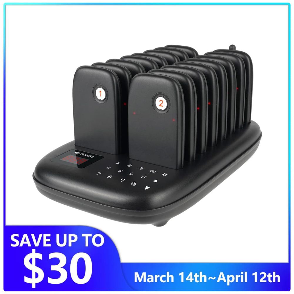 Retekess TD175 Affordable Pager System With Vibration Prompt Mode