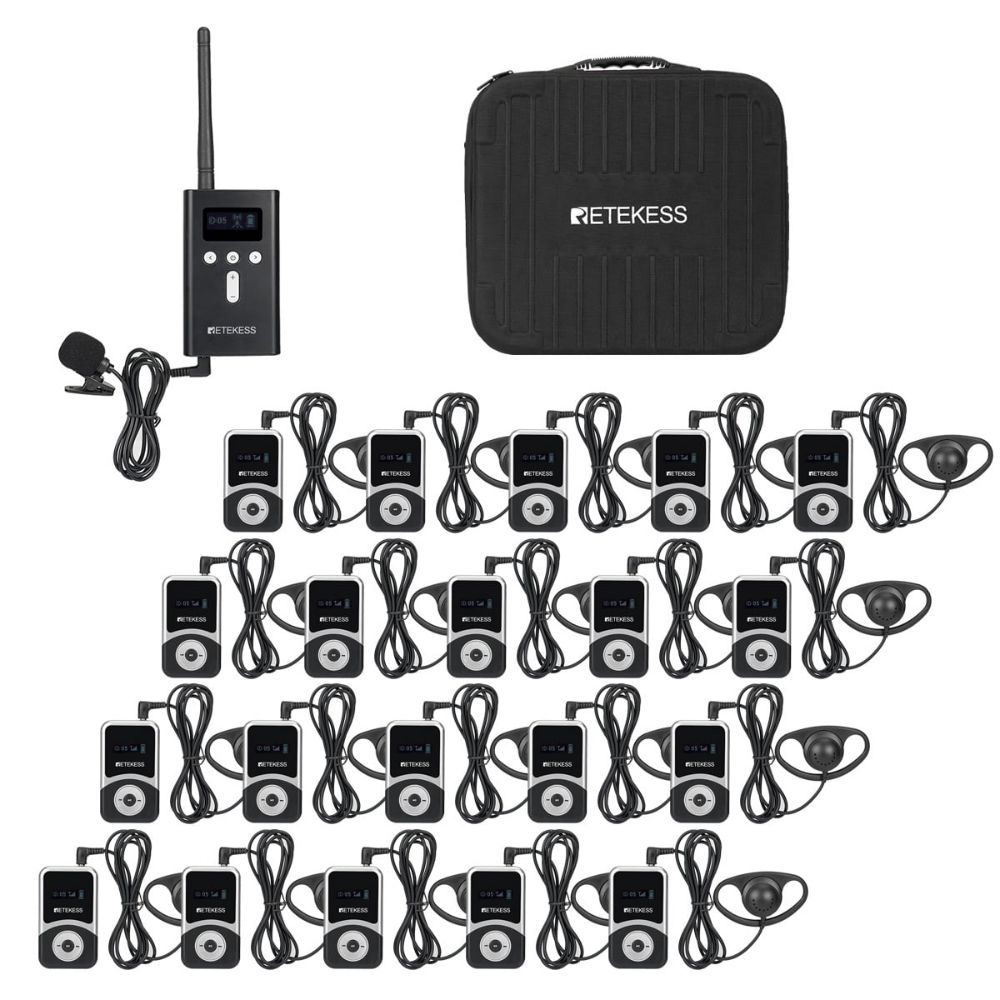 Retekess T130S T131S Segway Tour Guide System for Segway Travel and Bicycle Tours with Carry Case