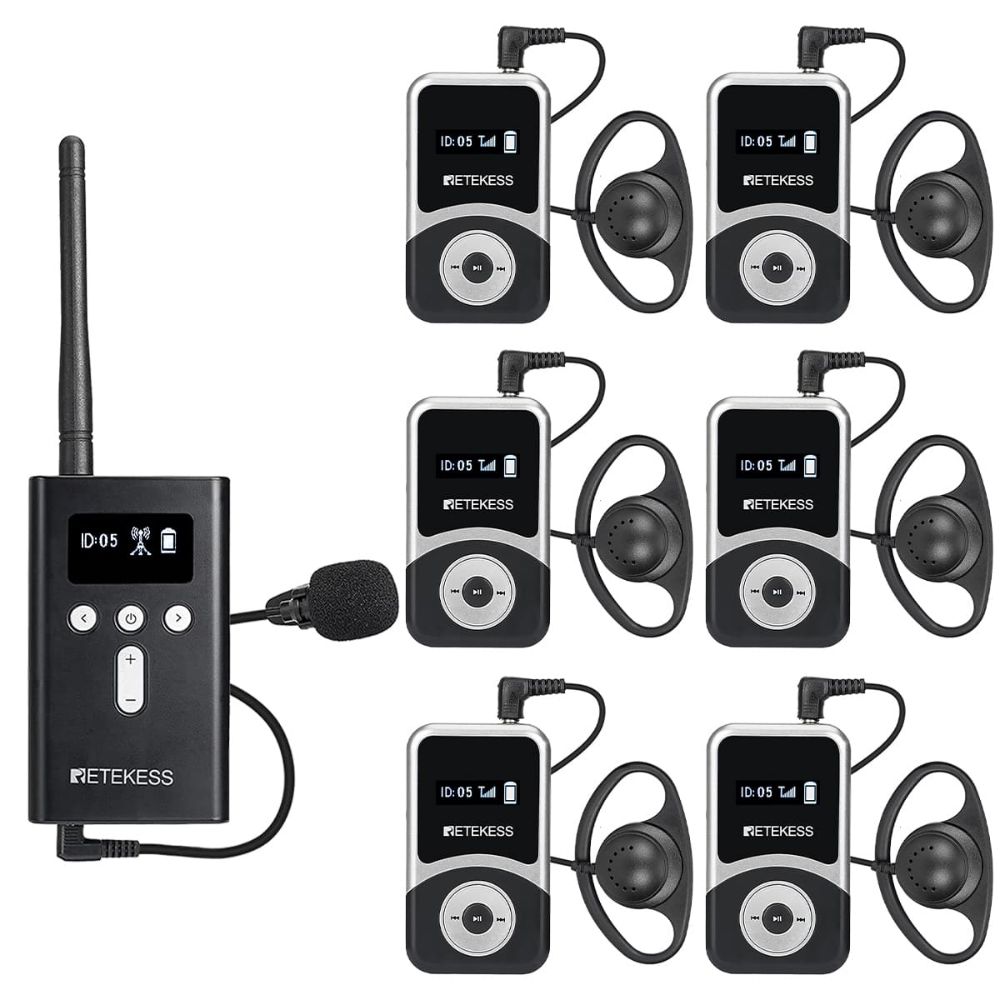Retekess T130S T131S One Way Tour Guide System for Tour and Museum Visits 
