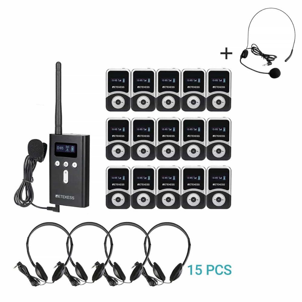 Retekess T130S T131S Simultaneous Translation Equipment for Church Translation Court Interpreter