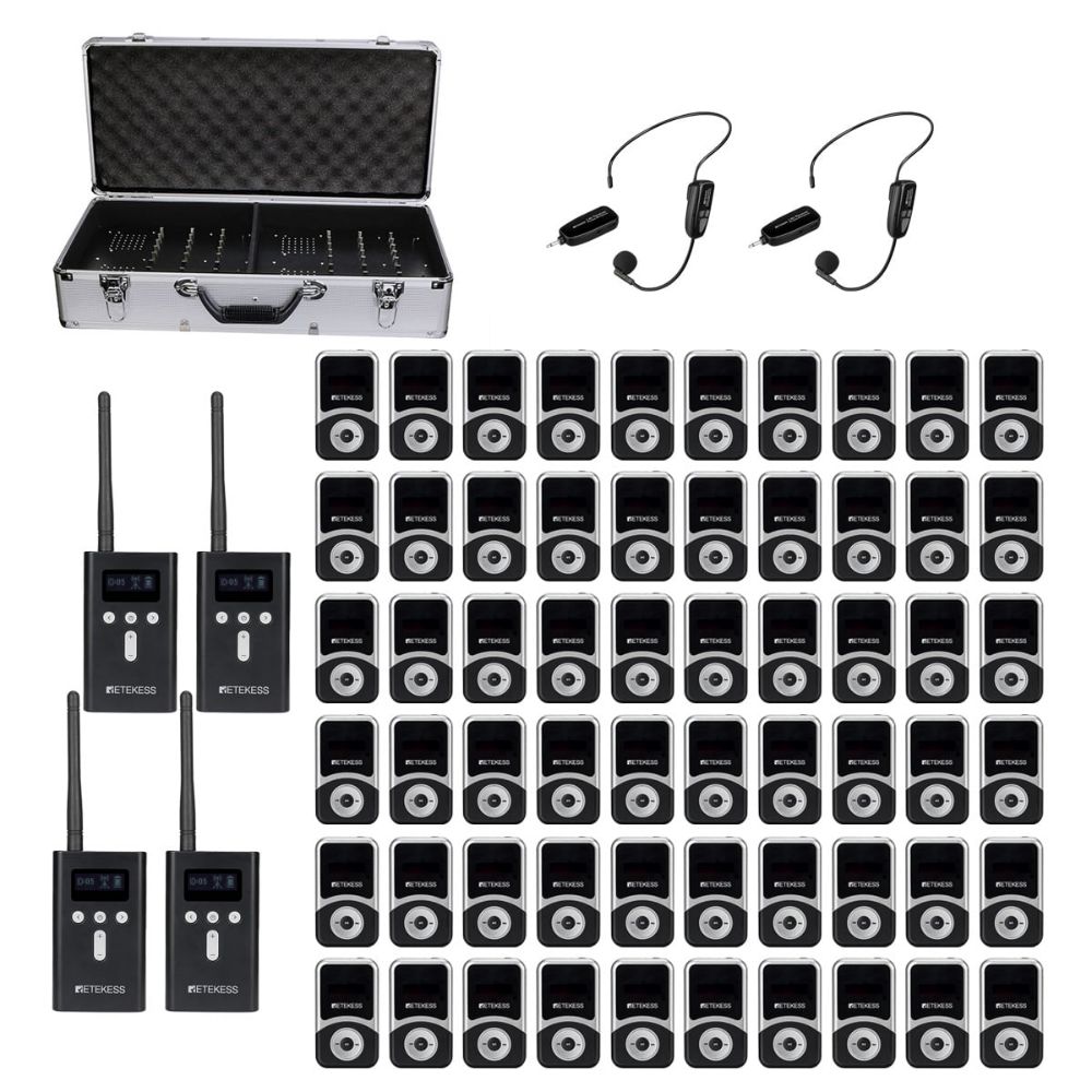 Retekess T130S T131S Assistive Listening Systems for Conference Training Teaching with Wireless Microphone