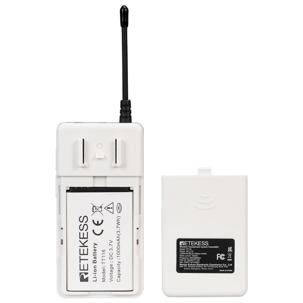 Retekess TT116T UHF Tour Guide Transmitter With Removable Rechargeable Battery