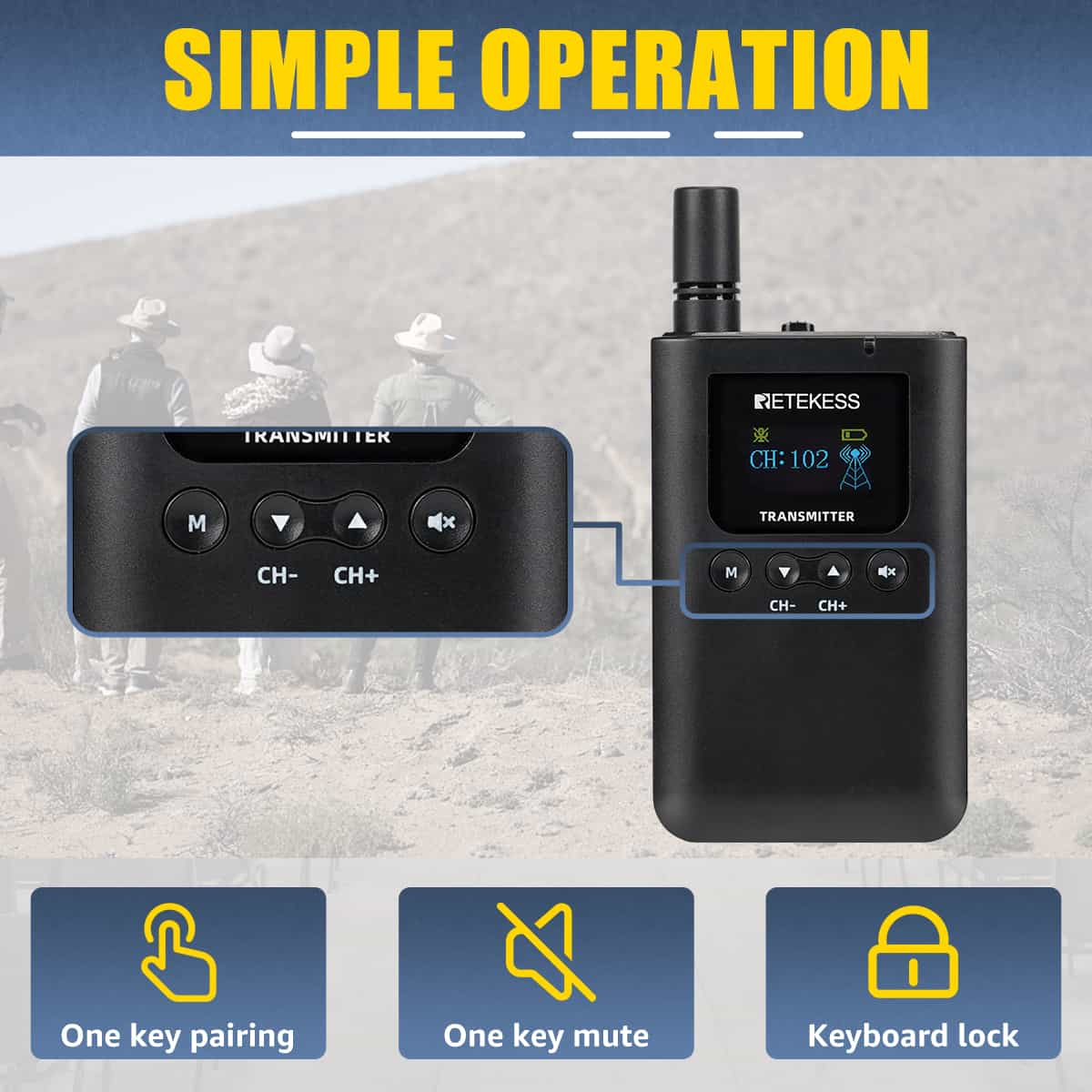 wireless tour guide system tt125 80-100 hours