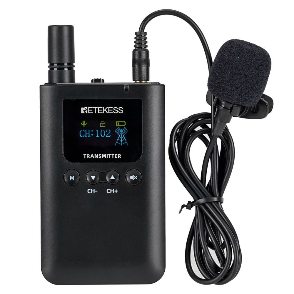 Retekess TT125 Wireless Tour Guide Transmitter 2.4Ghz with Microphone