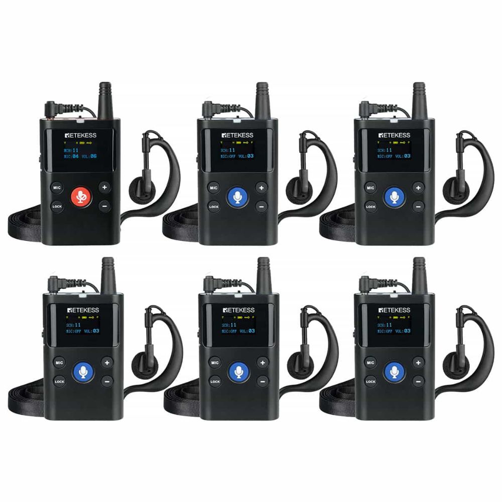 Retekess TT126 Two-way Tour Headsets for Two-Way Communication in Factory Plants