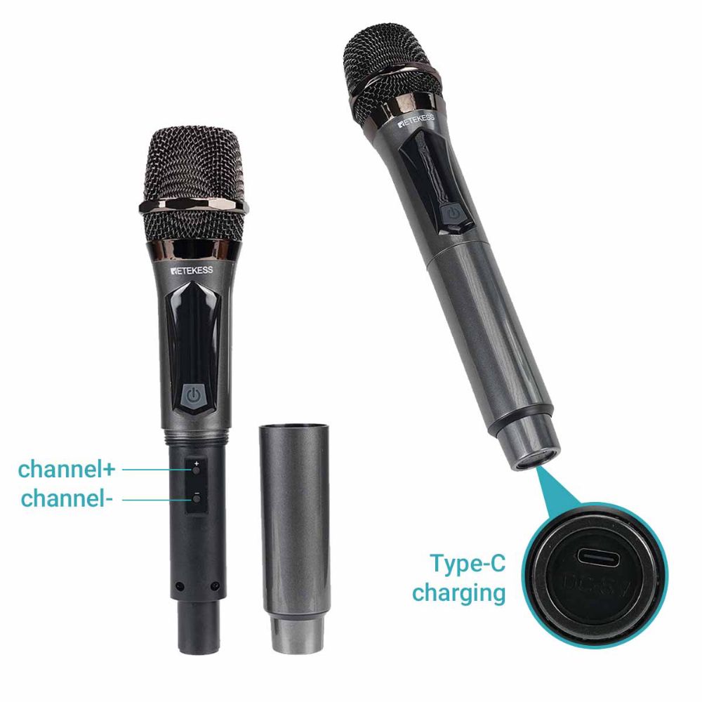 Retekess T130MIC T130SMIC Silent Conference Systems Handheld Microphone Transmitter for Conference Training Church