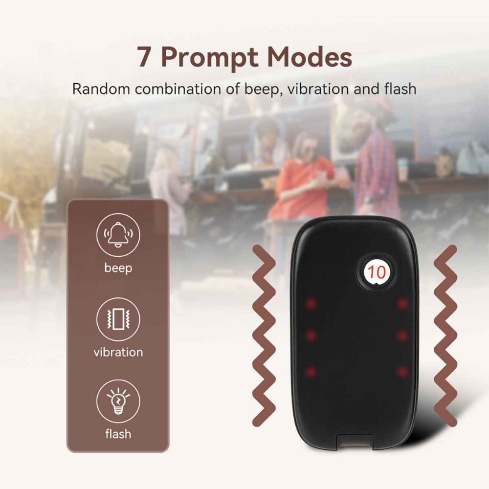 Retekess TD175S Wireless Restaurant Pager With 10 Pagers Portable Food Buzzer System