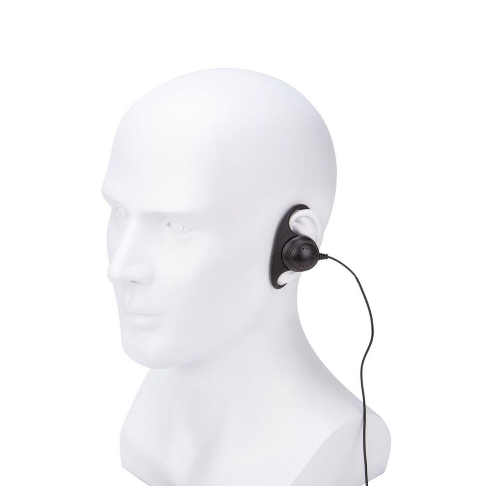 Retekess 3.5mm D Shape Earpiece Headset Single Side Ear Hook Earphone for Tour Guide System Receiver