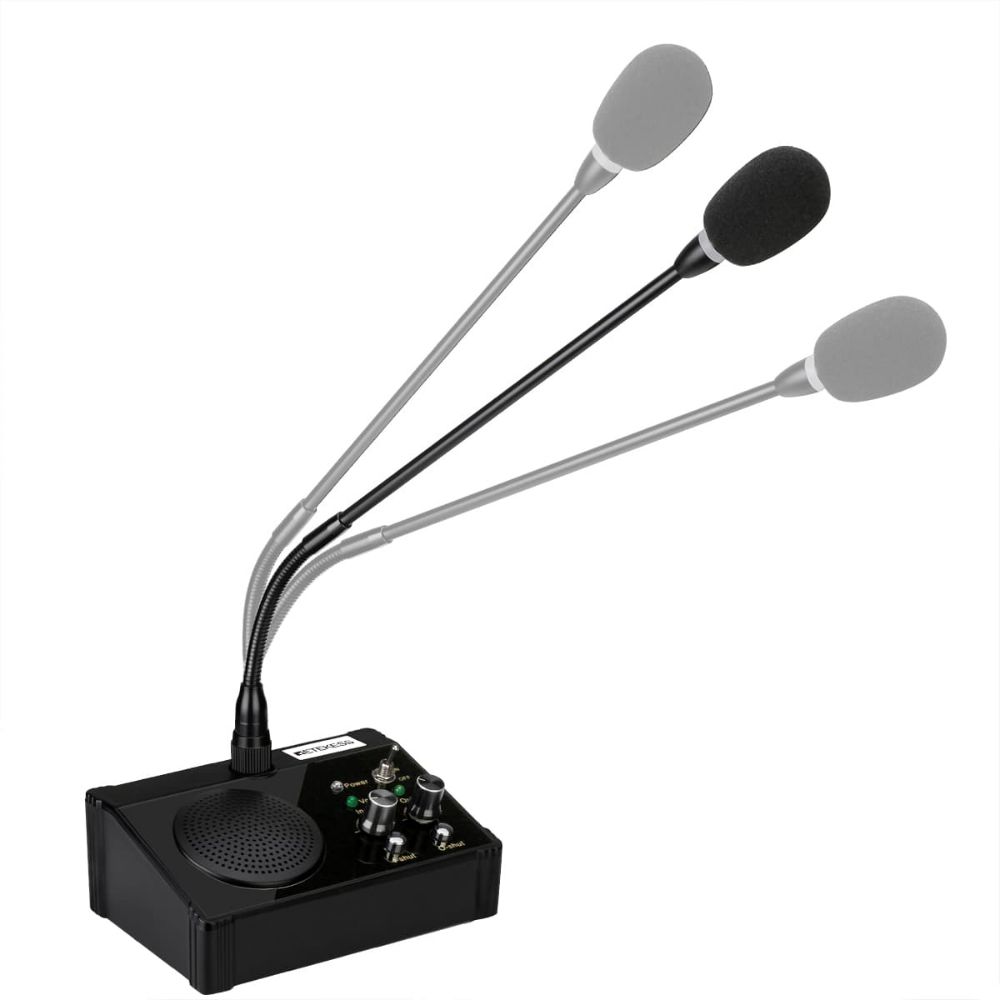 Retekess TW106 5W Window Counter Intercom Speaker System Black