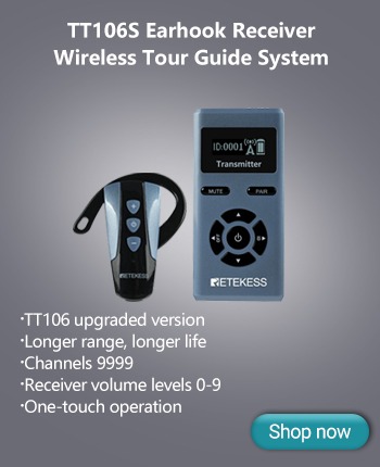 TT106S Earhook Receiver Wireless Tour Guide System