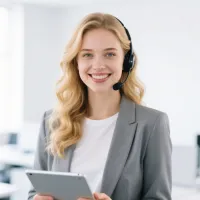Friendly customer service representative