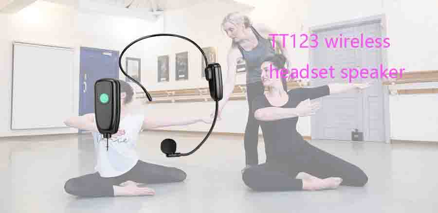 What device can you use with the Retekess TT123 wireless headset speaker?