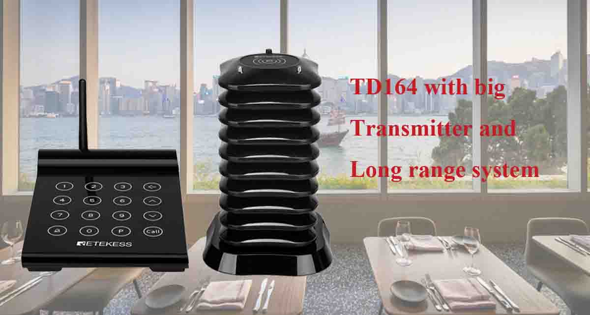 New Arrival Retekess TD164 Long range guest paging system 