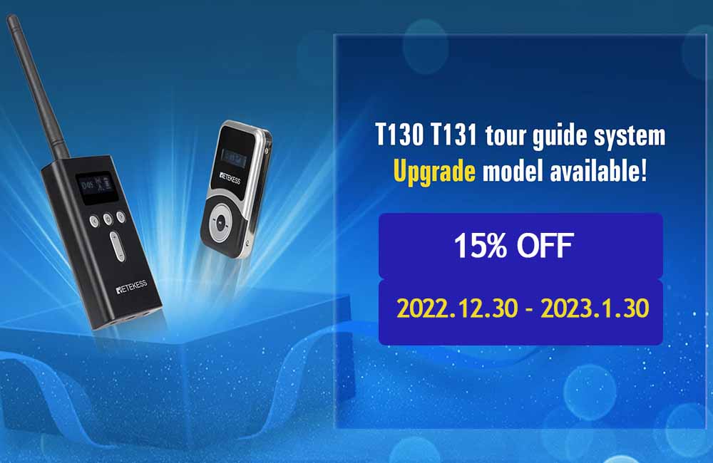15% Off of T130S Audio Tour Device for a Limited Time