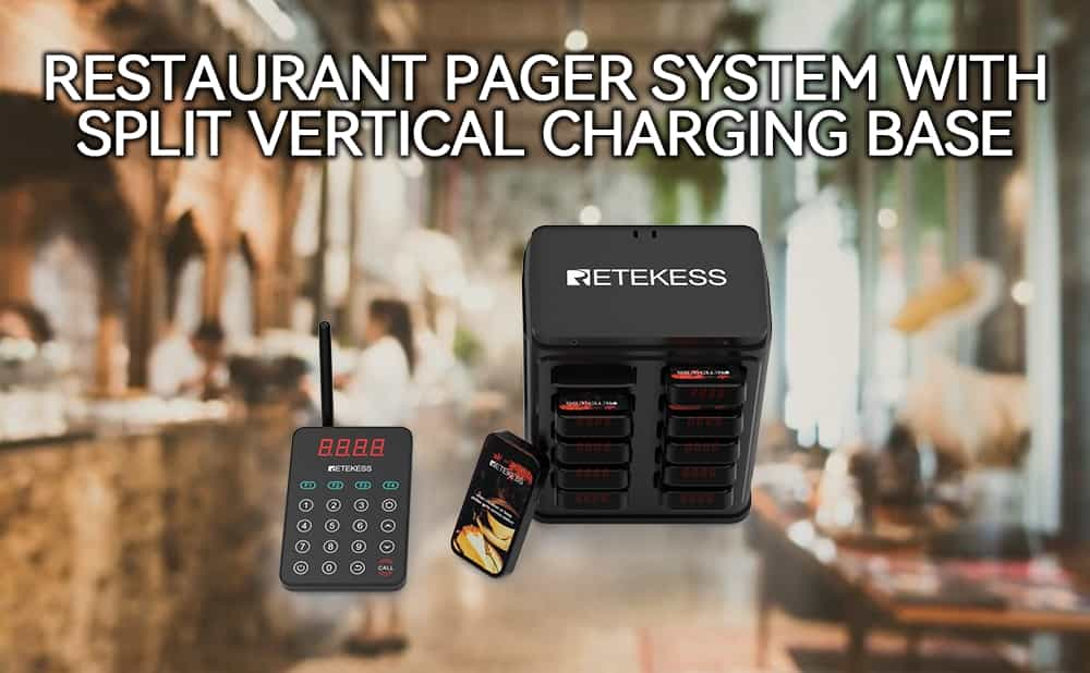 Restaurant Pager System with Split Vertical Charging Base TD177