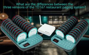 What are the differences between the three versions of the TD167 restaurant paging system? doloremque
