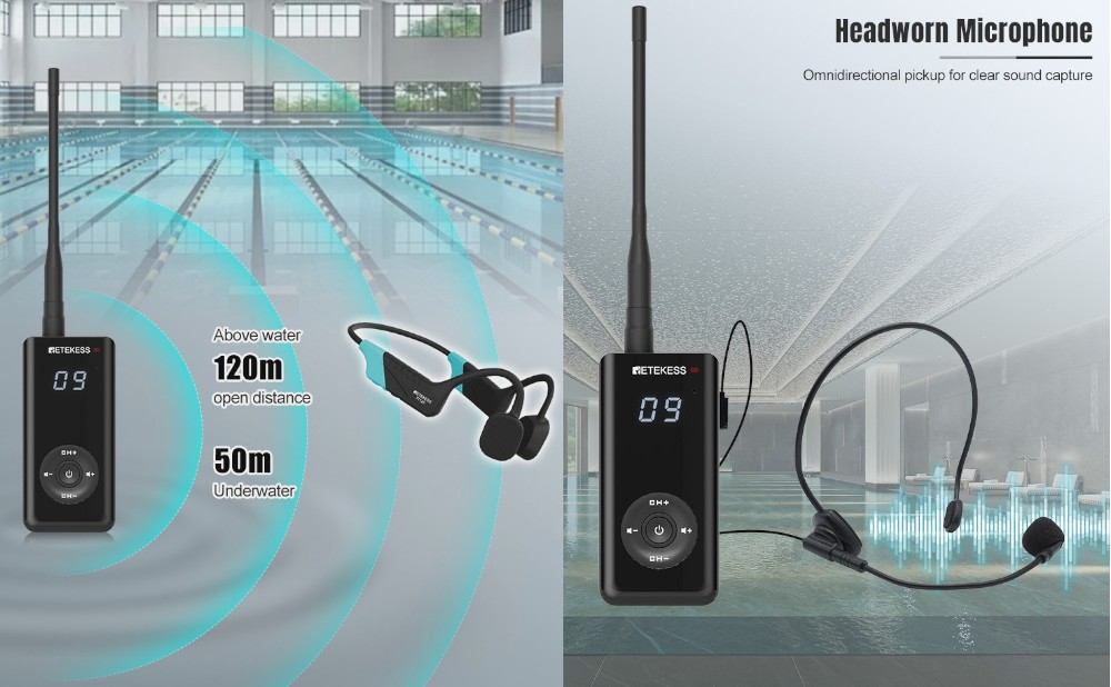 Retekess TT120 Waterproof Tour Guide System: The Perfect Communication Tool for Kayak Trips, Cruising, Yachting, Sailing, SUP Surfing, and Underwater Activities