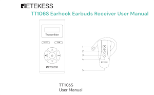 TT106S Earhook Earbuds Receiver User Manual doloremque