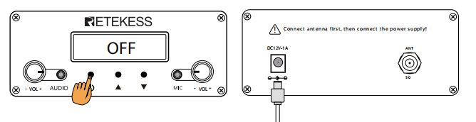 FM transmitter for drive in service