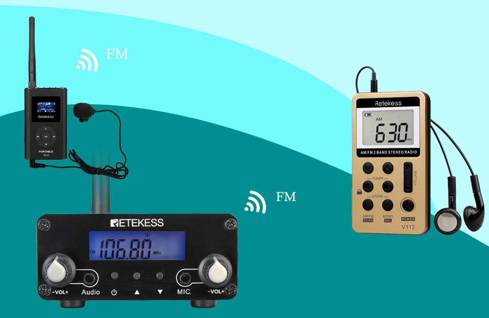 Retekess V112 FM Receiver Work With FM Transmitter
