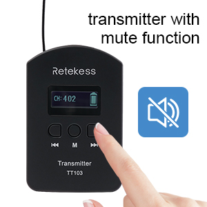 retekess tt103 transmitter with mute function